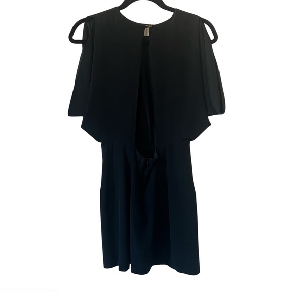 Wren Silk Kimono Mini Dress in Black - Picture 2 of 8